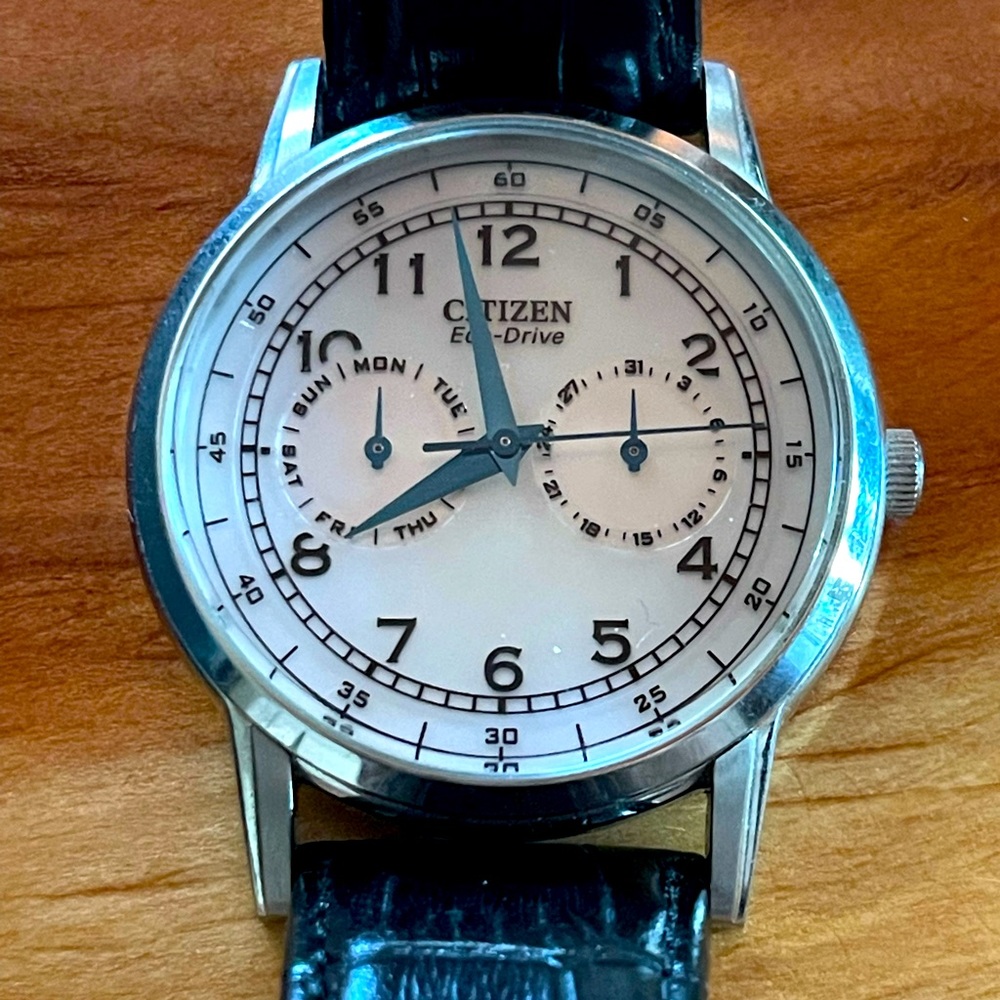 Citizen Day Date Dress Watch Crocodile Strap